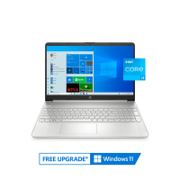 HP 15.6in Laptop, Intel Core i3-1115G4, 8GB RAM, 256GB SSD, Windows 10 Home, Natural Silver, 15-dy2091wm